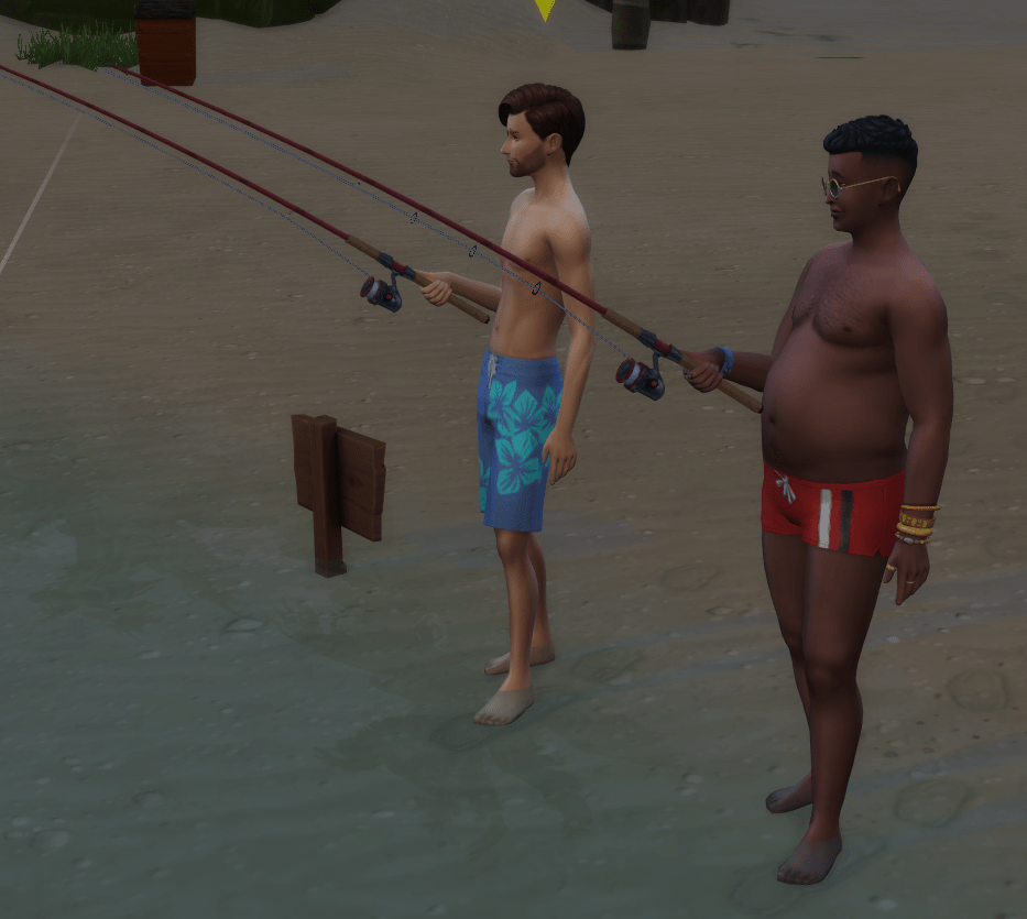 fishing in Sims 4